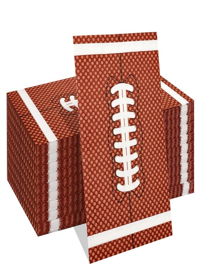 HEIPINIUYE 50 Pieces Football Paper Napkins 3-ply Bathroom Napkins Guest Disposable Hand Towels Dinner Napkins for Football Party Birthday Baby Shower Paper Guest Towels - Image 1